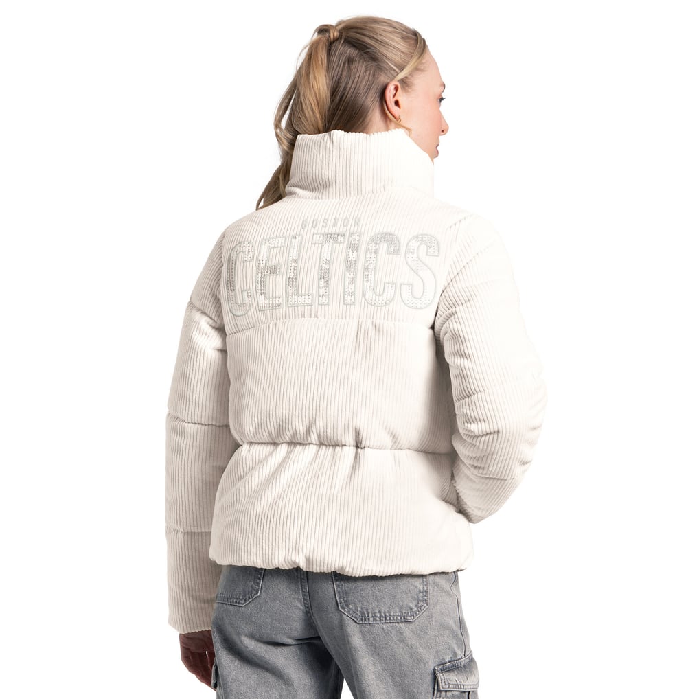  Boston Celtics Starter Women's Double Score Bubble Jacket - White