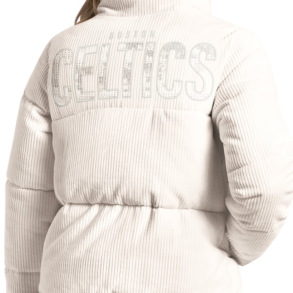  Boston Celtics Starter Women's Double Score Bubble Jacket - White