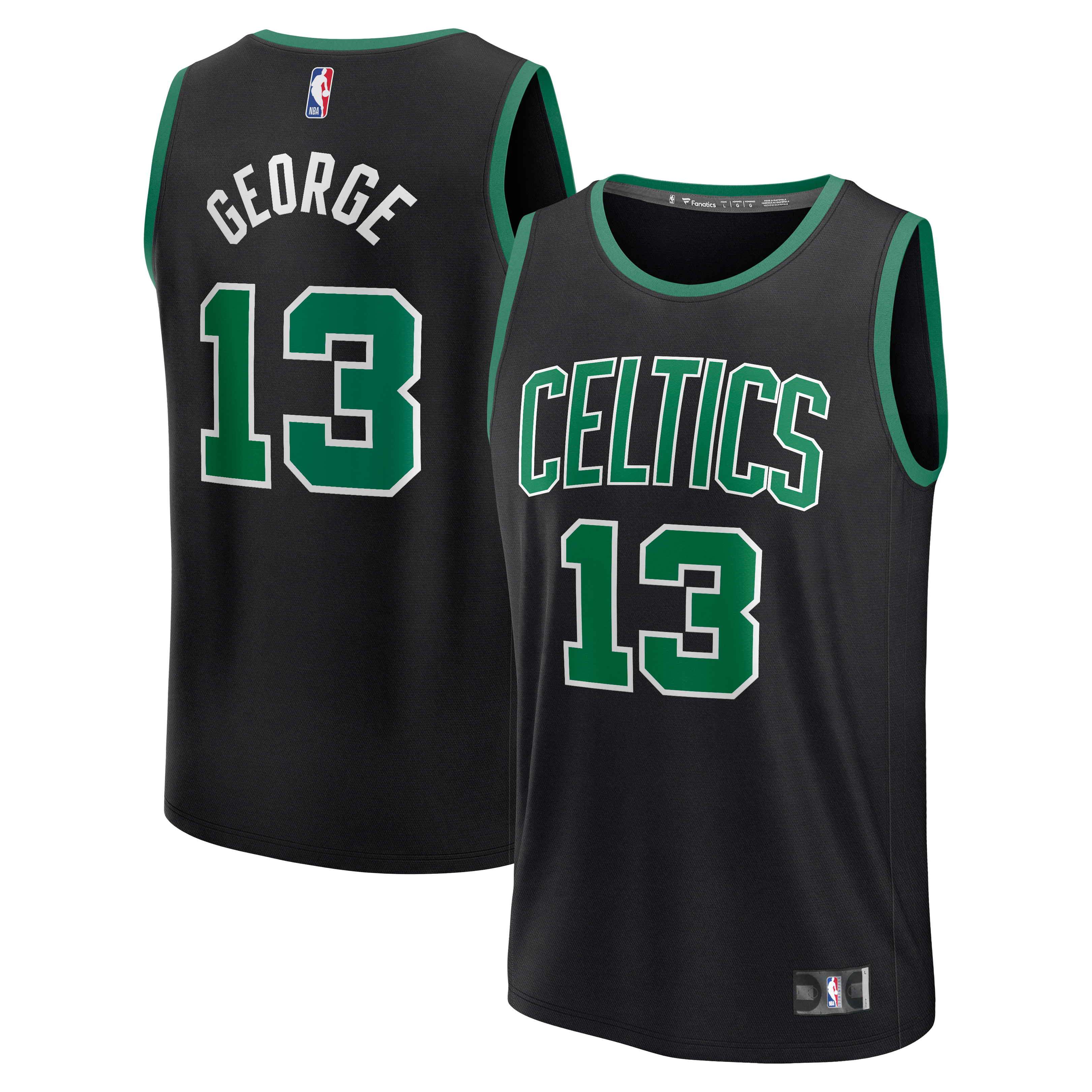 Paul George Boston Celtics Youth Fast Break Replica Jersey Black Statement Edition