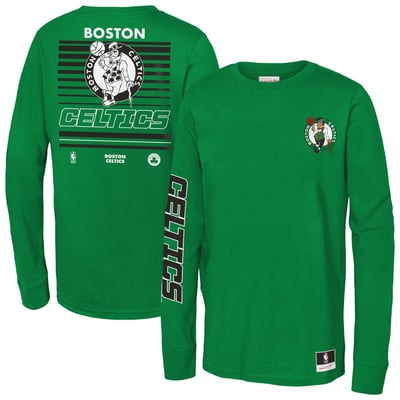 Boston Celtics Mitchell & Ness Youth Triple Play Long Sleeve T-Shirt - Green