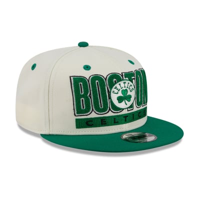 Boston Celtics New Era Youth Classic 9FIFTY Snapback Hat - Cream/Kelly Green