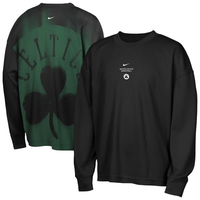  Boston Celtics Nike Youth 2026 Standard Issue Pre-Game Performance Long Sleeve T-Shirt - Black