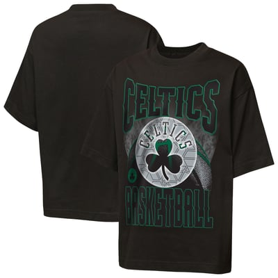 Boston Celtics Outerstuff Youth Ballin Rockers Oversized Fashion T-Shirt - Black
