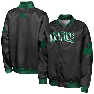 Boston Celtics Outerstuff Youth Statement Edition Lightweight Satin Jacket - Black
