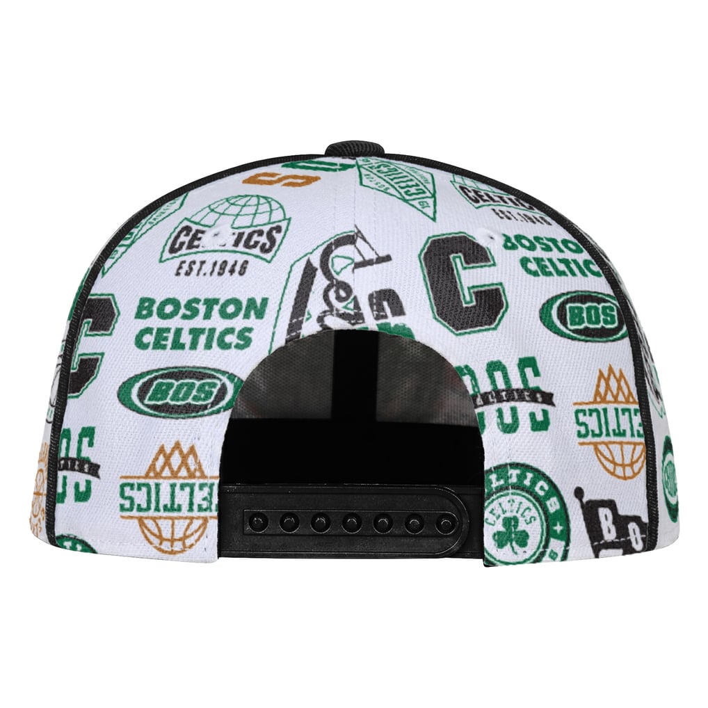 Boston Celtics Outerstuff Youth Piped Up Snapback Hat - White
