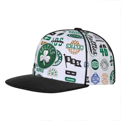 Boston Celtics Outerstuff Youth Piped Up Snapback Hat - White
