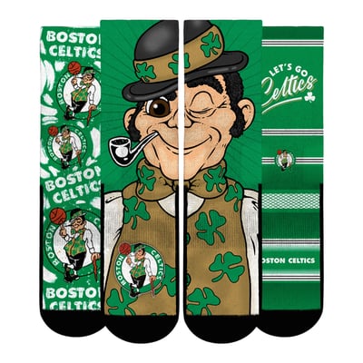  Boston Celtics Rock Em Youth Fan Favorites Three-Pack Crew Socks Set - Green