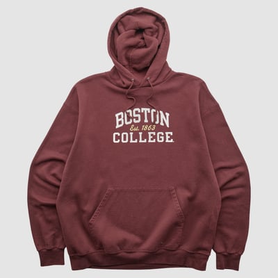 Boston College Eagles Champion 2000s Hooded Pullover Sweatshirt - Maroon - M by Fanatics Real Vintage