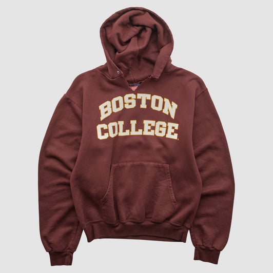 Boston College Eagles Champion 2000s Hooded Pullover Sweatshirt - Maroon - XS by Fanatics Real Vintage