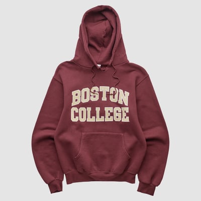 Boston College Eagles Champion 2000s Hooded Pullover Sweatshirt - Maroon - XXS by Fanatics Real Vintage