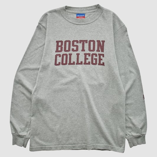 Boston College Eagles Champion 2000s Long Sleeve T-shirt - Heather Gray - S by Fanatics Real Vintage