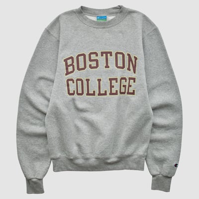 Boston College Eagles Champion 2010s Pullover Sweatshirt - Gray - XS by Fanatics Real Vintage