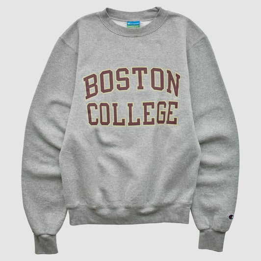 Boston College Eagles Champion 2010s Pullover Sweatshirt - Gray - XS by Fanatics Real Vintage