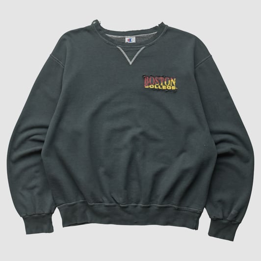 Boston College Eagles Champion 90s Pullover Sweatshirt - Charcoal - M by Fanatics Real Vintage