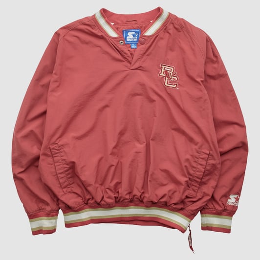 Boston College Eagles Starter 2000s Pullover Jacket - Red - XL by Fanatics Real Vintage