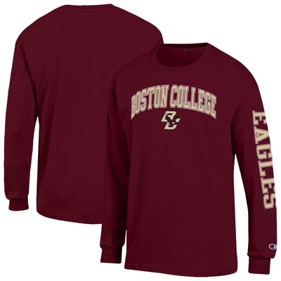 Boston College Eagles Champion Arch Logo Long Sleeve T-Shirt - Maroon