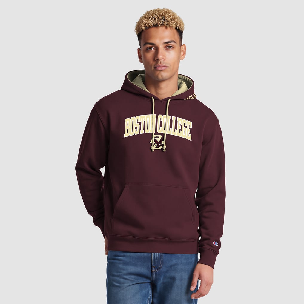 Boston College Eagles Champion Contrast Hoodie - Maroon/Gold