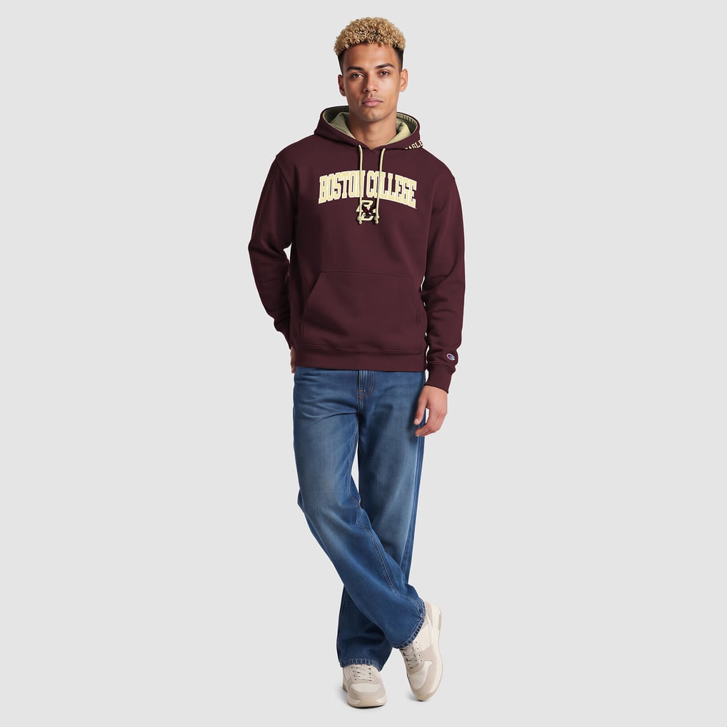 Boston College Eagles Champion Contrast Hoodie - Maroon/Gold