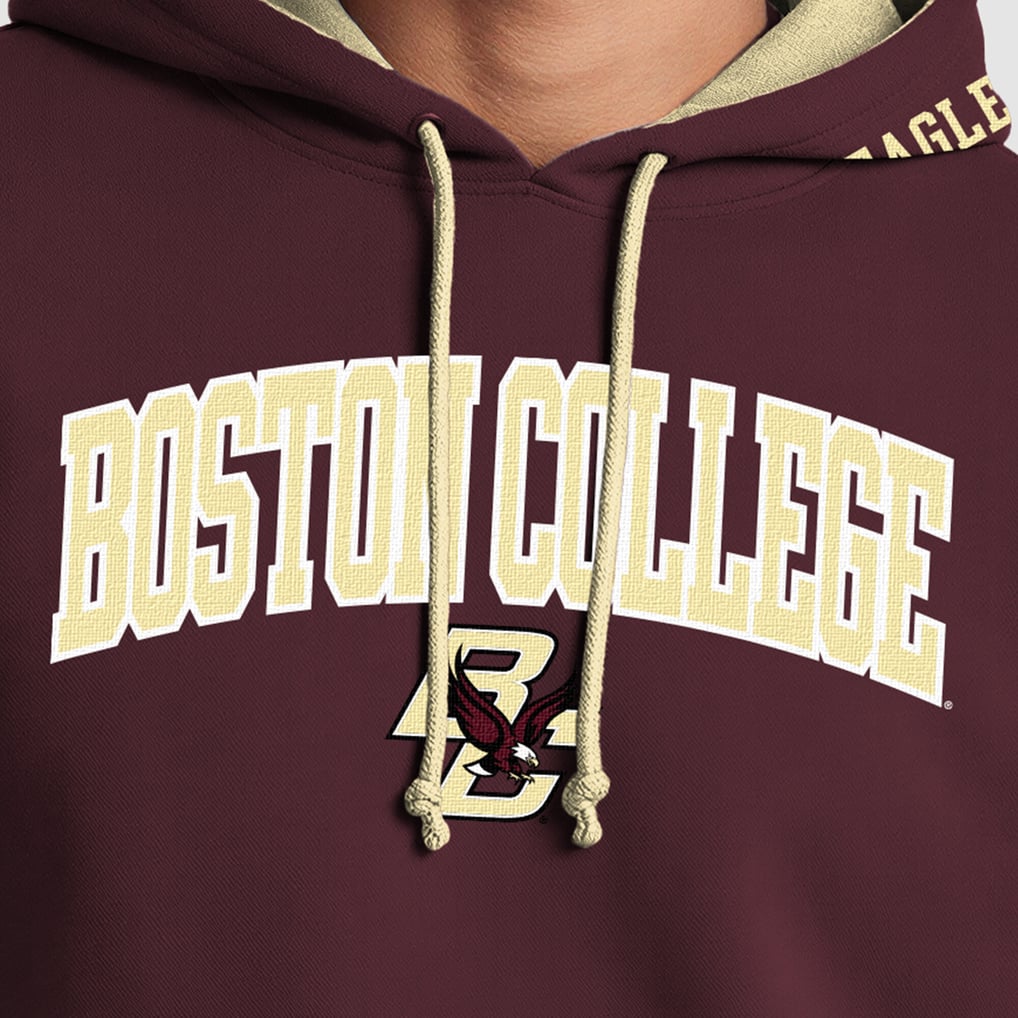 Boston College Eagles Champion Contrast Hoodie - Maroon/Gold