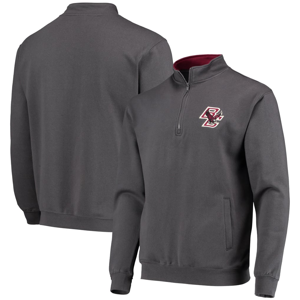 Boston College Eagles Colosseum Tortugas Logo Quarter-Zip Pullover Jacket - Charcoal