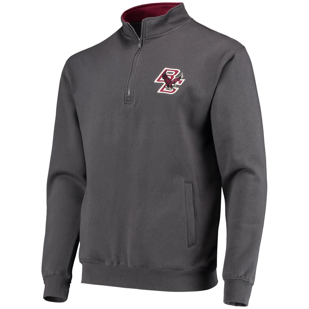 Boston College Eagles Colosseum Tortugas Logo Quarter-Zip Pullover Jacket - Charcoal
