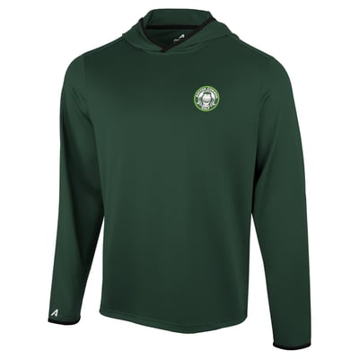 Boston Common Golf Antigua Brink Desert Dry Long Sleeve Hoodie T-Shirt - Hunter Green