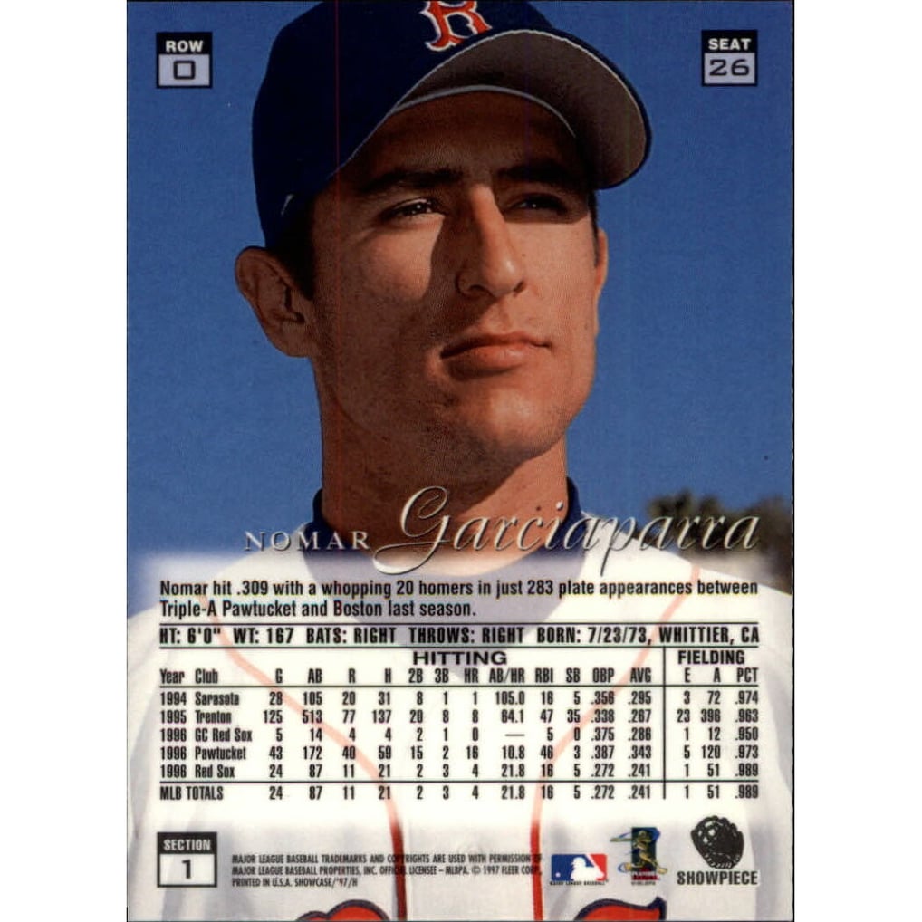 1997 Flair Showcase Row 0 #26 Nomar Garciaparra