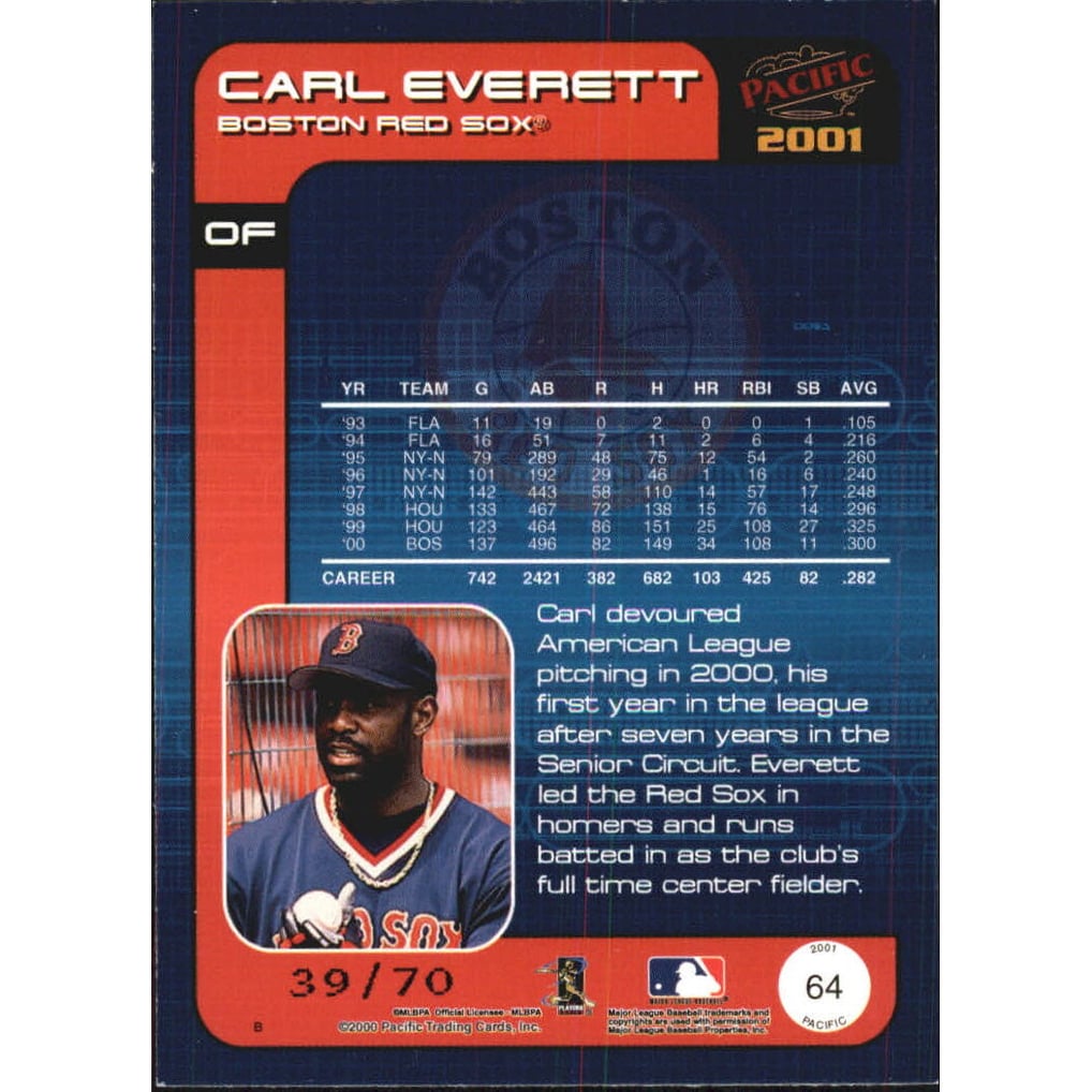 2001 Pacific Hobby LTD #64 Carl Everett
