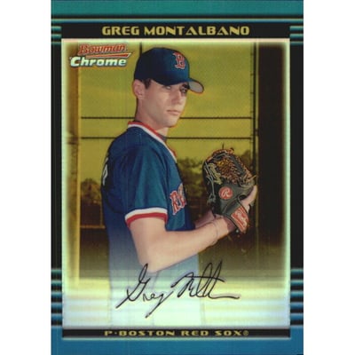 2002 Bowman Chrome Gold Refractors #164 Greg Montalbano