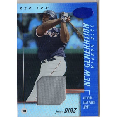2002 Leaf Certified Mirror Blue #168 Juan Diaz NG Jsy