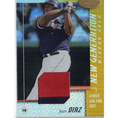 2002 Leaf Certified Mirror Gold #168 Juan Diaz NG Jsy