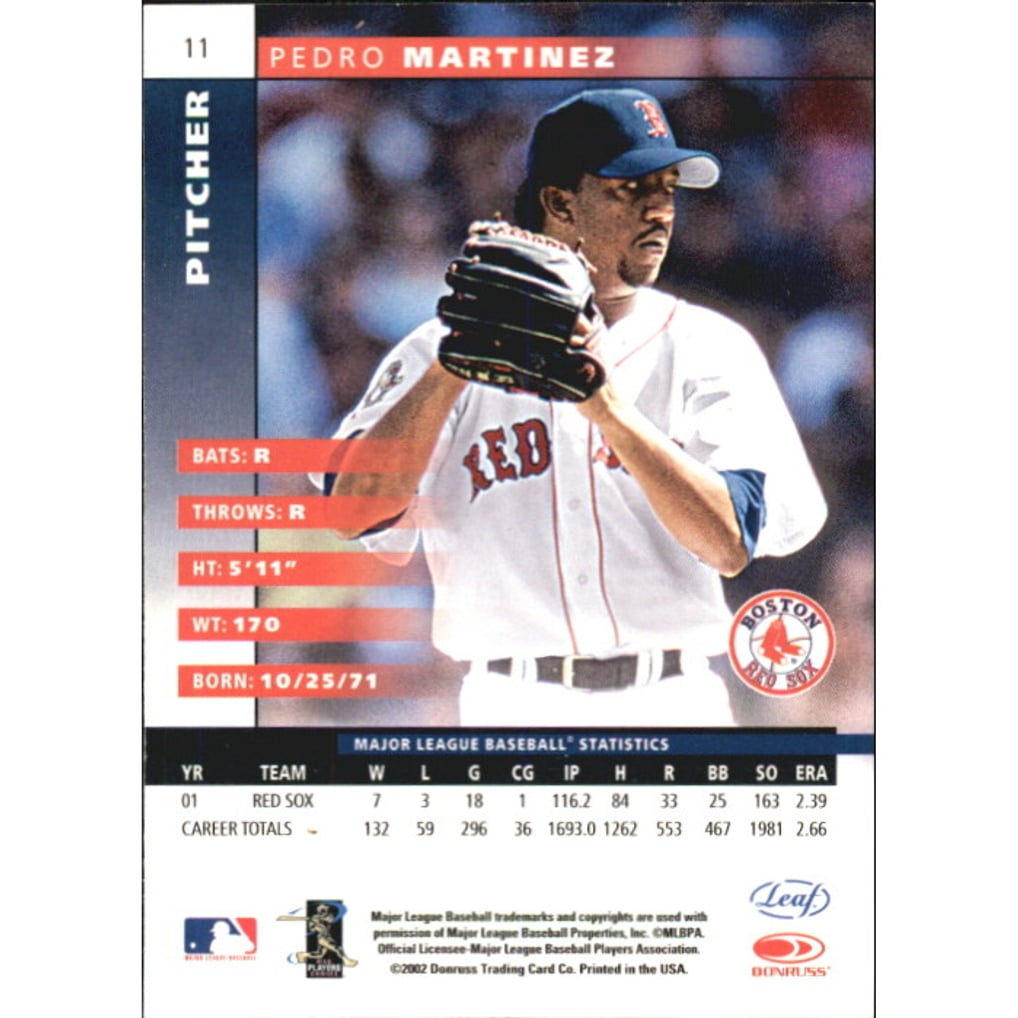 2002 Leaf Press Proofs Blue #11 Pedro Martinez