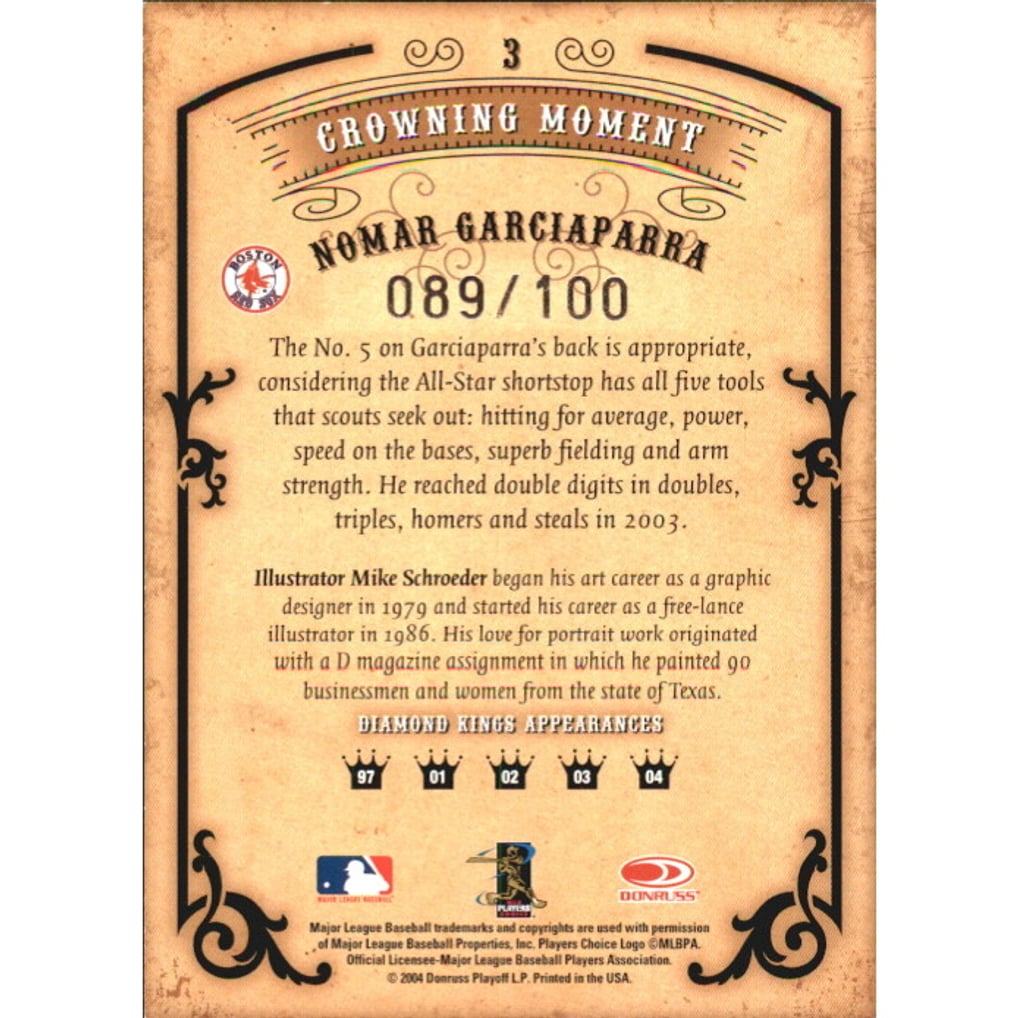 2004 Diamond Kings Framed Silver #3 Nomar Garciaparra