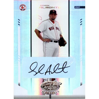 2004 Leaf Certified Materials Mirror Autograph White #56 Edwin Almonte/50