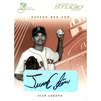 2005 Studio Private Signings Gold #51 Juan Cedeno