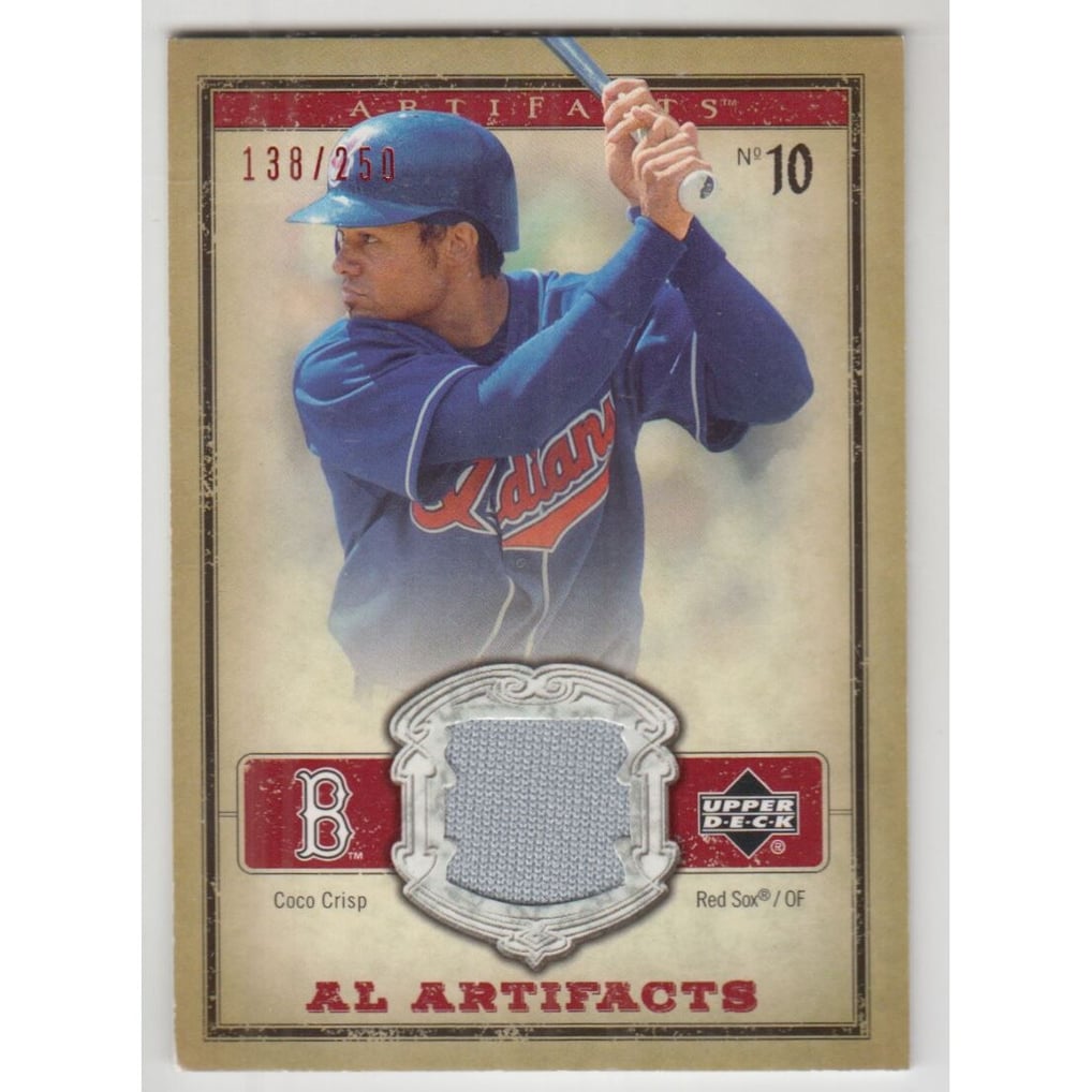 2006 Artifacts AL/NL Artifacts Red #COA Coco Crisp Jsy/250