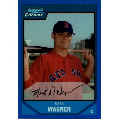 2007 Bowman Chrome Prospects Blue Refractors #BC161 Mark Wagner
