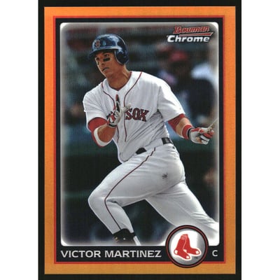 2010 Bowman Chrome Orange Refractors #72 Victor Martinez /25