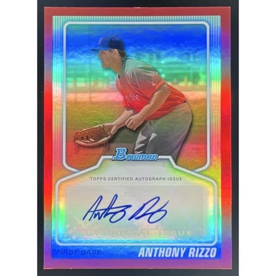 2010 Bowman Draft Picks & Prospect Red #BPA-AR Anthony Rizzo Auto /50