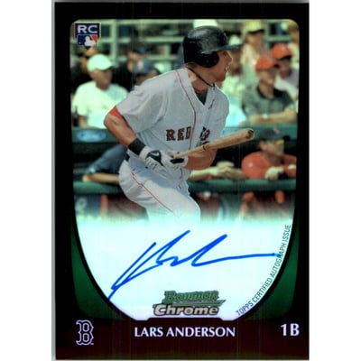 2011 Bowman Chrome Rookie Autographs Refractors #192 Lars Anderson