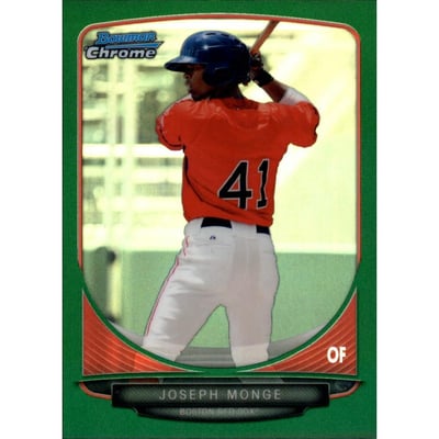 2013 Bowman Chrome Draft Draft Picks Green Refractors #BDPP92 Joseph Monge