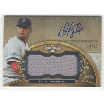 2013 Topps Triple Threads Unity Relic Autographs Sepia #FD2 Felix Doubront
