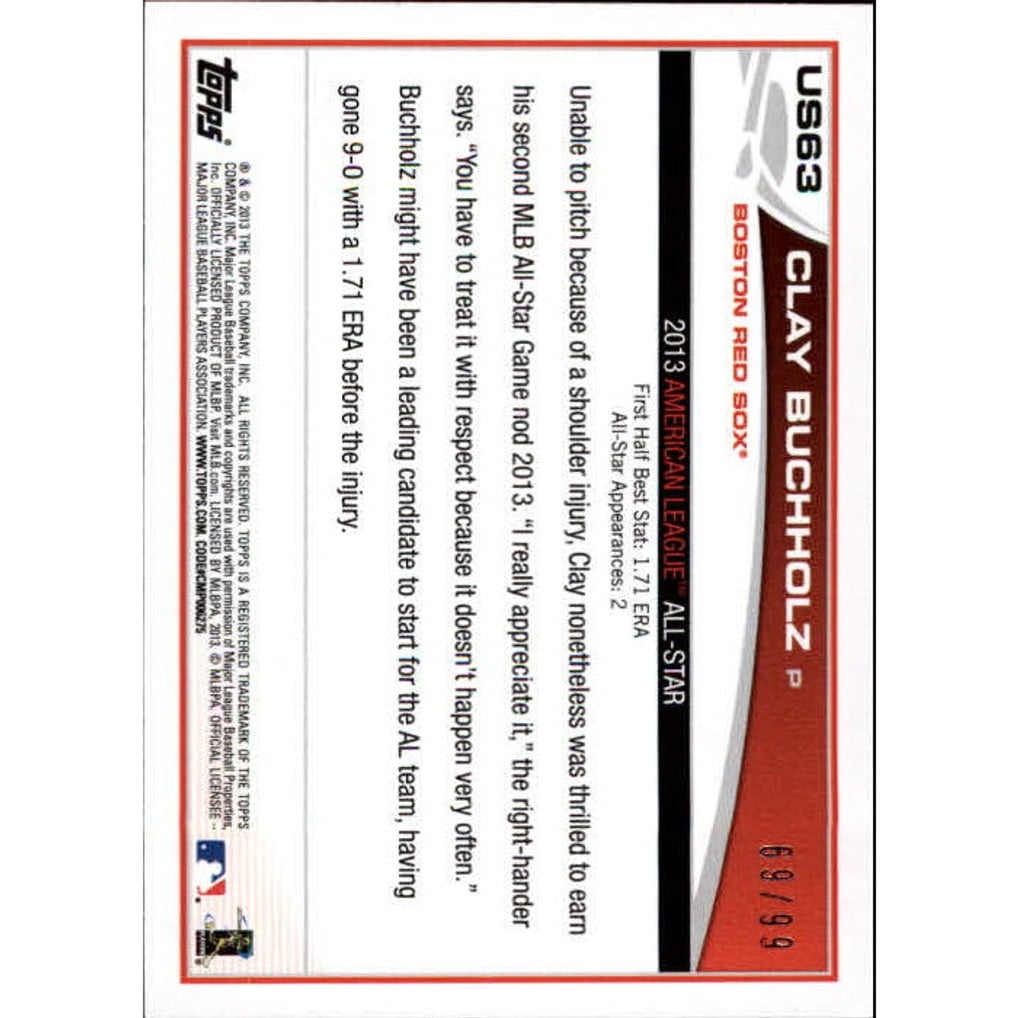 2013 Topps Update Camo #US63 Clay Buchholz