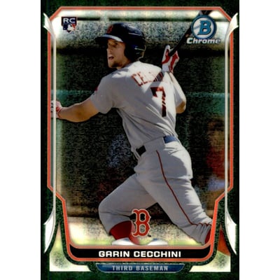2014 Bowman Chrome Black Static Refractors #26 Garin Cecchini