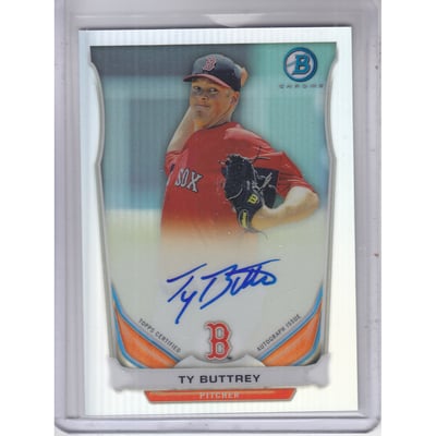 2014 Bowman Chrome Prospect Autographs Refractors #BCAPTB Ty Buttrey
