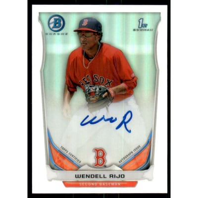 2014 Bowman Chrome Prospect Autographs Refractors #BCAPWR Wendell Rijo