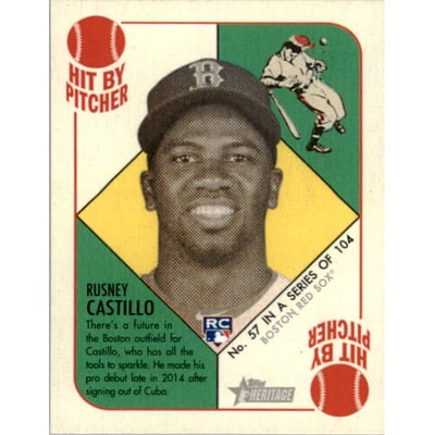 2015 Topps Heritage '51 Collection Mini Gold Back #57 Rusney Castillo