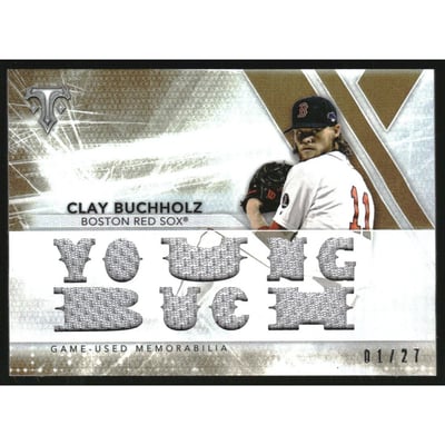 2015 Topps Triple Threads Relics Sepia #TTRCBZ3 Clay Buchholz