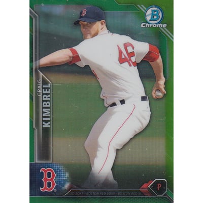 2016 Bowman Chrome Green Refractors #97 Craig Kimbrel
