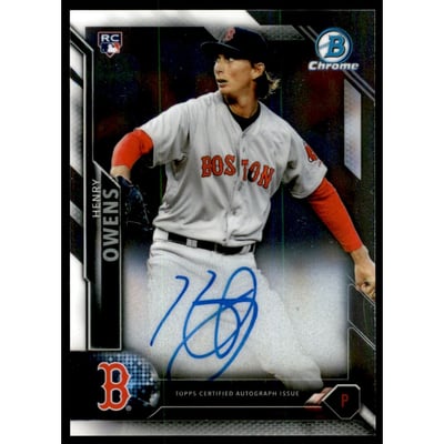 2016 Bowman Chrome Rookie Autographs #CRAHOW Henry Owens